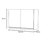 Armário Aéreo De Cozinha Lavanderia 02 Portas Eva 80 Cm L06 -