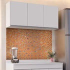 Armário Aéreo De Cozinha Lavanderia 03 Portas Tina 120 Cm L06