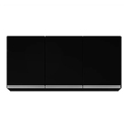 Armário Aéreo De Cozinha Lavanderia 03 Portas Tina Preto 120