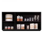 Armário Aéreo De Cozinha Lavanderia 03 Portas Tina Preto 120