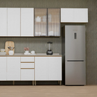 Armário Aéreo de Cozinha MDP Freijó com 2 Portas 80x85x33cm Slim Luciane