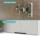 Armário Aéreo De Cozinha Miami 2 Portas Com Nicho De Canto Ca