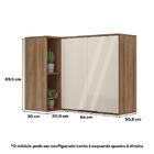 Armário Aéreo De Cozinha Miami 2 Portas Com Nicho De Canto Ca