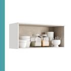 Armário Aéreo De Cozinha Miami 800mm 1 Porta Carraro Branco