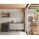 Armário Aéreo De Cozinha Montado Em Aço Cinza 153cm Jupiter C