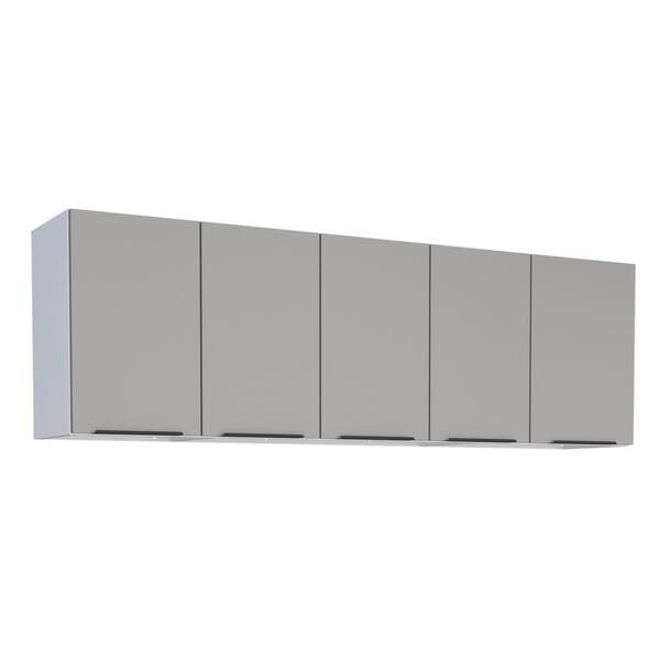 Armário Aéreo De Cozinha Montado Em Aço Cinza 174cm Jupiter Cozimax ...