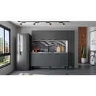 Armário Aéreo De Cozinha Montado Em Aço Preto 192cm Juno Cozi