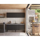 Armário Aéreo De Cozinha Montado Em Aço Preto 192cm Jupiter C