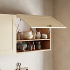 Armário Aéreo De Cozinha Montado Em Madeira Areia 144cm Grou