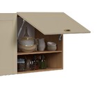 Armário Aéreo De Cozinha Montado Em Madeira Areia 144cm Grou