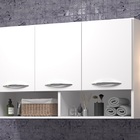 Armário Aéreo De Cozinha Multiuso 3 Portas Branco P/ Lavander