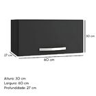 Armário Aéreo De Cozinha Multiuso Geladeira Lavanderia 60 Cm