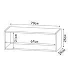 Armário Aéreo De Cozinha Para Geladeira 70cm Texas Branco - L