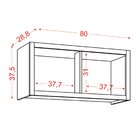 Armário Aéreo De Cozinha Para Geladeira Opala Carvalho/branco