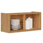 Armário Aéreo De Cozinha Para Geladeira Opala Carvalho/branco