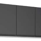 Armário Aéreo De Cozinha Preto Em Aço 115cm Gaia Flat Cozimax