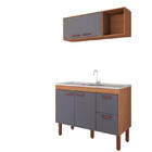 Armário Aéreo De Cozinha Slim Freijo/titanium Mdf 114cm Mgm M