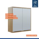 Armário Aéreo De Geladeira 2 Portas 80cm Itália  Cinamomo/off
