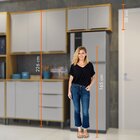 Armário Aéreo De Geladeira 2 Portas 80cm Itália  Cinamomo/off