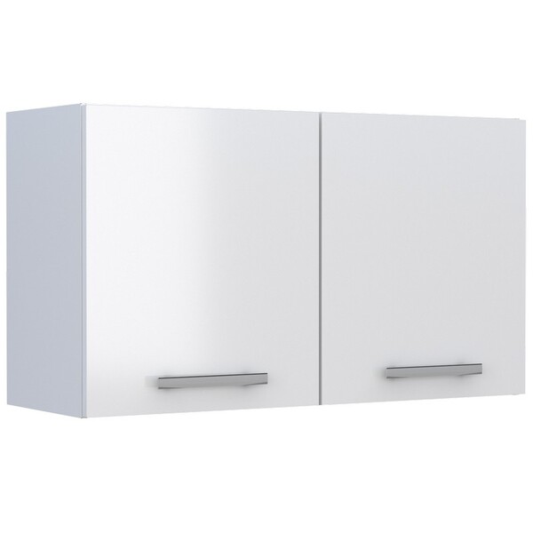 Armário Aéreo De Lavanderia Montado Em Aço Branco 100cm Venus