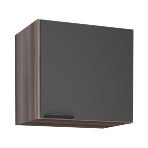 Armário Aéreo De Lavanderia Tamarindo E Preto Em Madeira 46,4