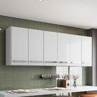 Armario Aereo De Parede 6 Portas Branco Maldivas Casa Mobilia