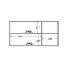 Armário Aéreo Ditália Aspen 120 Triplo Carv/pt Cd-217