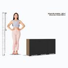 Armário Aéreo Ditália Aspen 120 Triplo Carv/pt Cd-217