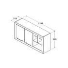 Armário Aéreo Ditália Aspen 120nicho Carv/preto Cd-211