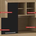 Armário Aéreo Ditália Aspen 120nicho Carv/preto Cd-211