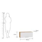 Armário Aéreo Ditália Aspen 1 Pt Basc Carvalho/branco Cd-203