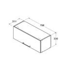 Armário Aéreo Ditália Aspen 1pt Carv/preto Cd-203