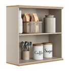 Armário Aéreo Duplo 2 Portas 80cm Em Mdf Atena Jequitibá/off