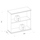 Armário Aéreo Duplo 2 Portas 80cm Em Mdf Atena Jequitibá/off