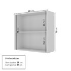 Armário Aéreo Duplo 80cm Soho Cabecasa Madeiraoriginals Branc