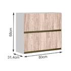 Armario Aereo Duplo Basculante 80cm Mdf Kali Premium 12212x6