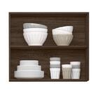 Armário Aéreo Duplo Basculante Kali Premium 1 Porta De Vidro