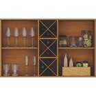 Armário Aéreo Duplo Com Garrafeiro 120cm Favorita Cinamomo /