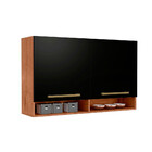 Armário Aéreo Duplo Com Nicho 1,20m Color Plus 2 Portas Zanzi