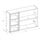 Armário Aéreo Duplo Com Porta Com Vidro Reflecta Nature Off W