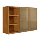 Armário Aéreo Duplo Com Porta Com Vidro Reflecta Nature Off W