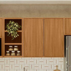 Armário Aéreo Duplo Com Porta Em Ripado 120cm 100% Mdf Nature