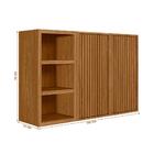 Armário Aéreo Duplo Com Porta Em Ripado 120cm 100% Mdf Nature