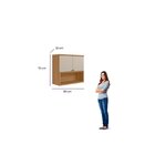 Armário Aereo Duplo Para Cozinha 80cm Selene Jequitibá/off Wh