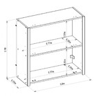 Armário Aéreo Duplo Porta Em Ripado 100% Mdf Nature Off White