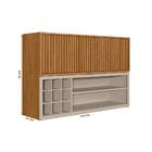 Armário Aéreo Duplo Porta Ripada 100% Mdf Nature Off White Ma