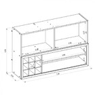 Armário Aéreo Duplo Porta Ripada 100% Mdf Nature Off White Ma