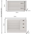 Armário Aéreo E Balcão 120cm 100% Mdf Estilo Americano Proven