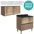 Armario Aereo E Balcao 1p 2g Vidro Mdf Kali Nicioli