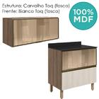 Armario Aereo E Balcao 1p 2g Vidro Mdf Kali Nicioli